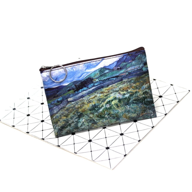 Small Wallet Women Mini Printing Coin Purses Hasp Cash Card Handbags Clutch Money Change Bag Famous Van Gogh Oil Printing