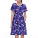 thumbnail image 1 of Fotbe Skull daisy purple Vestido Largo de Moda para Mujer, Vestido Tipo Camiseta con Manga Corta y Estilo Casual a Rayas y Bloques de Color, 1 of 6