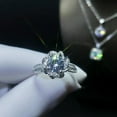 thumbnail image 3 of Anillo ajustado Wmkox8yii con apertura de estilo diamante flor de rosa, 3 of 9