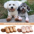 thumbnail image 3 of Winter Plush Dog Booties - Comfortable Anti-Slip Pet Shoes with Zipper Closures for Outdoor Walking, 3 of 8