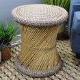 thumbnail image 4 of Natural Geo Moray Accent Stool - Jute Light Brown, 4 of 5