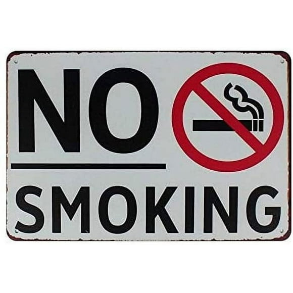GFDYREE Metal Tin Sign No Smoking Warning Sign Decor Bar Pub Home Vintage Retro Poster TIN Sign 7.8X11.8 INCH