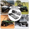 thumbnail image 3 of FKELYI Mule Bench Seat Cover Black Polynesian Flower Print Dustproof UTV Seat Cover Compatible with Kawasaki Mule 600/610 2 Pcs Anti-Scratch Seats Protector Decor, 3 of 7