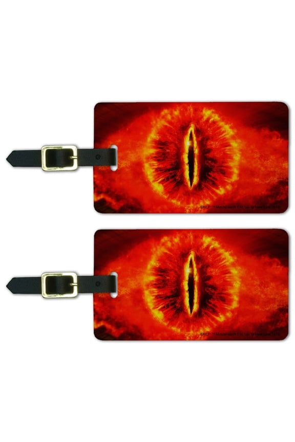 Lord of the Rings Eye of Sauron Luggage ID Tags Suitcase Carry-On Cards - Set of 2