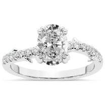 Oval Shape 4 Carat IGI Certified Lab Grown Diamond Ring | 14K White Gold | Phoebe Twigs Diamond Ring | FG-VS1-VS2 Quality Friendly Diamonds