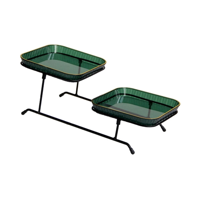 Soporte para Cupcakes BLESIY cuadrado Extraíble 2 Niveles verde negruzco
