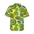 thumbnail image 3 of Uemuo Watercolor Kiwi Fruits Summer Printed Regular Fit Short Sleeve Casual Hawaiian Shirt for Men,Aloha shirt,Tropical shirt,Floral print shirt,Vacation Beach shirt-Large, 3 of 9