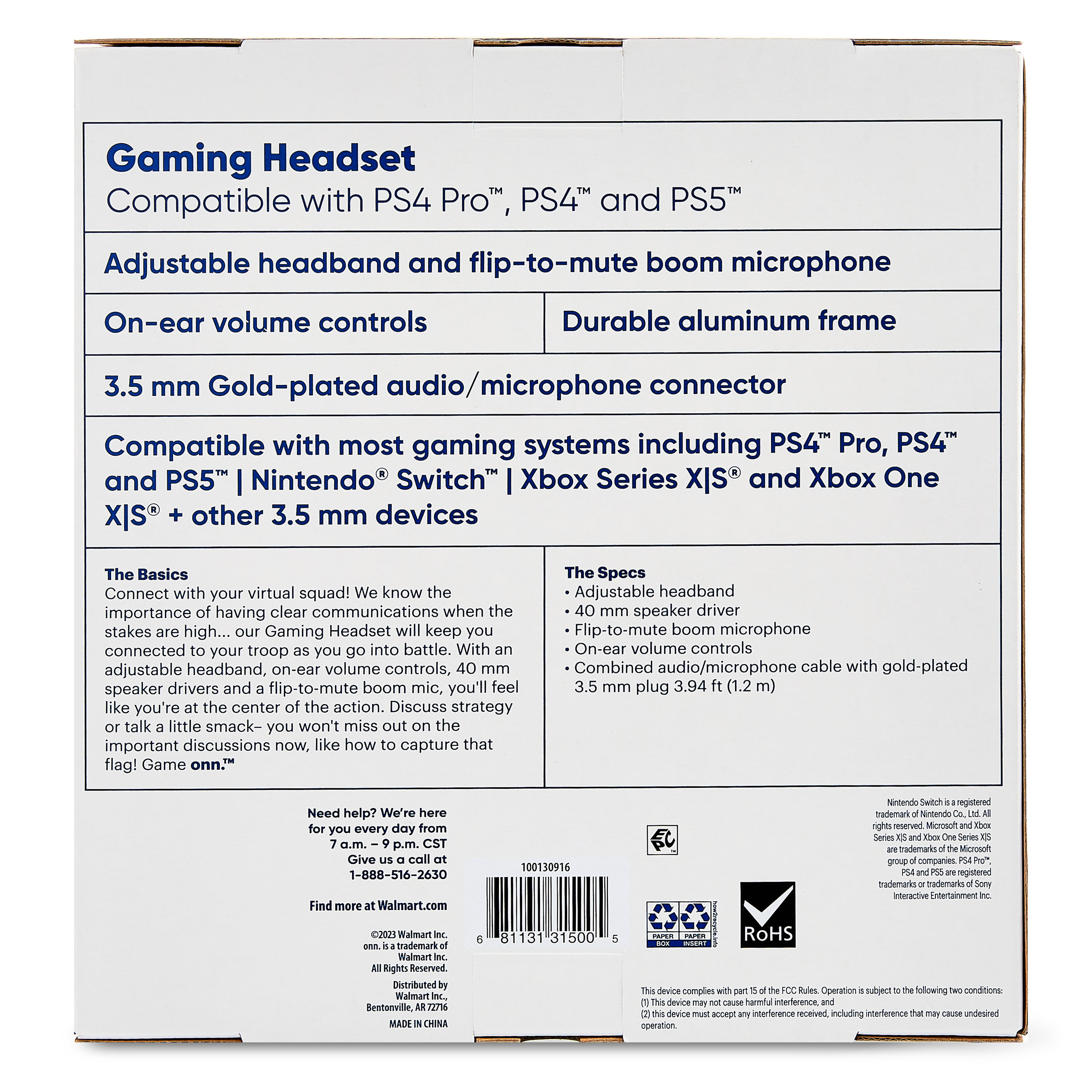 Auriculares gamer con cable onn compatibles con PlayStation PS4 y PS5, negro y blanco 6