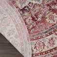 thumbnail image 5 of Nourison Vintage Kashan VKA01 Burgundy/Ivory/Blue Indoor Area Rug - 6' x ROUND, 5 of 9