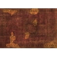 thumbnail image 1 of Ahgly Company Indoor Rectangle Abstract Orange Modern Area Rugs, 2' x 5', 1 of 4