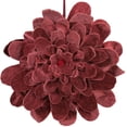 thumbnail image 3 of Northlight 9.5" Mahogany Flower Velvet Christmas Ornament - Red, 3 of 3