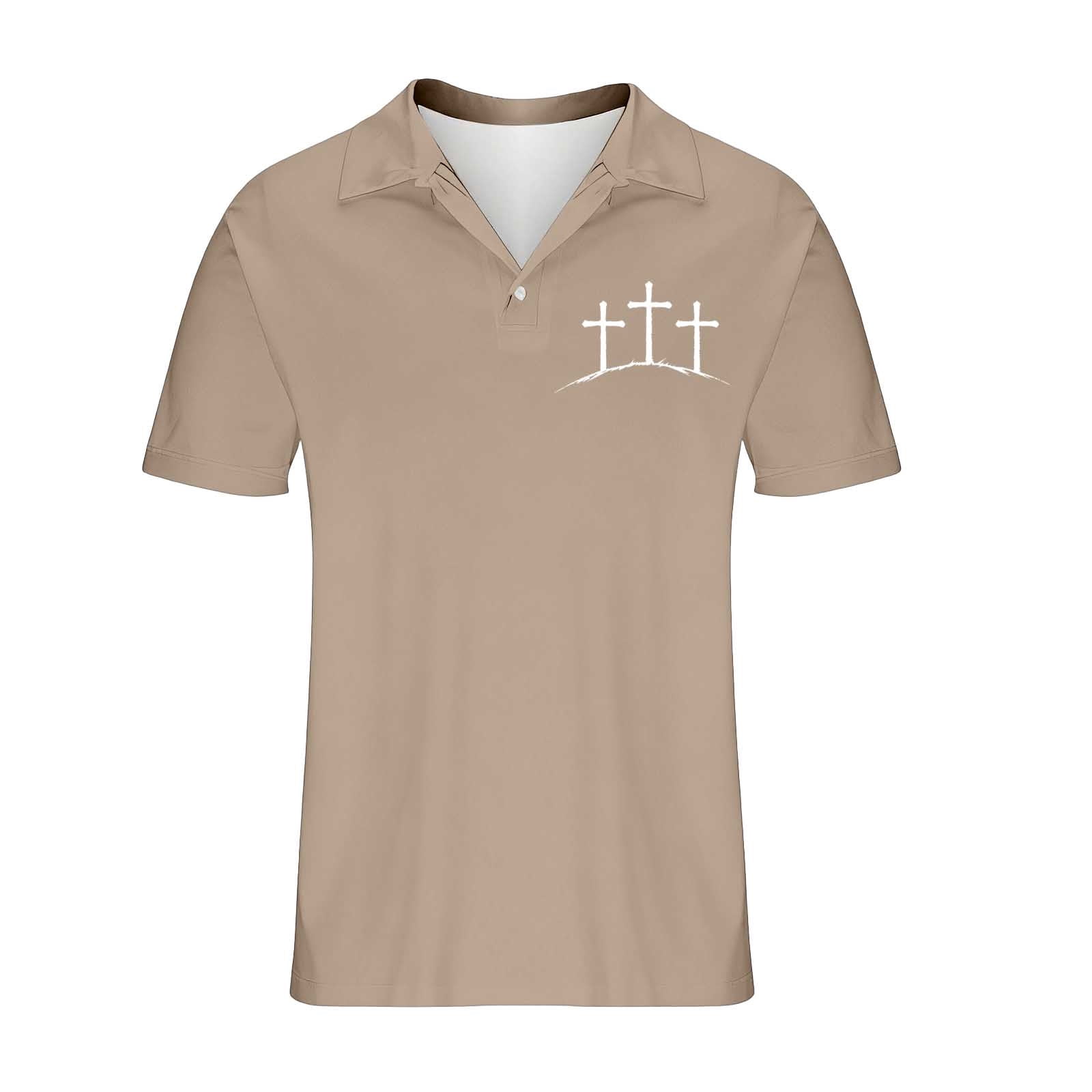 Dolkfu Mens Shirts Polos Business Shirt Graphic Yellow Short Sleeve Office Men's T-Shirts S