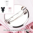 thumbnail image 3 of Qarigey Broche de aleación para colgar, tamaño compacto, mano de obra fina, joyería de moda para mujer, firmeza, pasador de pecho para mujer Accesorios de disfraces Blanco Qarigey  AP017679-01, 3 of 6