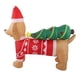 thumbnail image 5 of Decoración para exteriores para alegría festiva, 110-240 V, enchufe estadounidense, perro salchicha inflable navideño iluminado con LED, 5 of 8