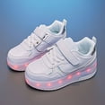 thumbnail image 4 of Kids Wheels Shoes with Lights Rechargeable Roller Skates Shoes Retractable Wheels Shoe LED Flashing Sneakers for Girls Boys Gift, 4 of 19