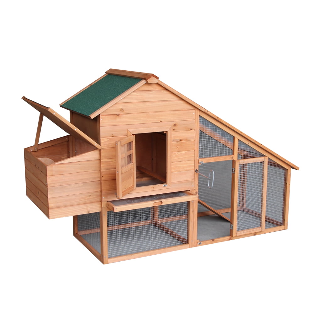 Zimtown New 75" Twotier Wooden Chicken Coop Rabbit Cage Hen House with