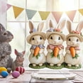 thumbnail image 2 of Easter Bunny and Egg Acrylic Desktop Decoration – Hollow Out Table Ornament for Home or Office, Holiday Bunny Figurine, Spring Shelf Decor Gift, 2 of 5