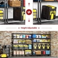 thumbnail image 7 of M MZG 5-Tier Industrial Heavy Duty Storage Shelf, 3500lbs Capacity, 25.4mm Thick Carbon Steel, Black Garage & Warehouse Rack, Black 17.7" D x 59" W x 70.86" H, 7 of 7