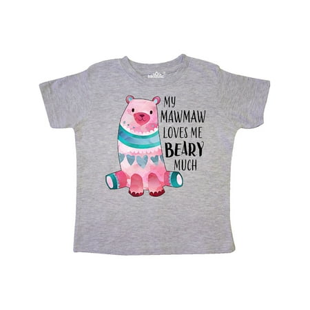 

Inktastic My Mawmaw Loves Me Beary Much with Cute Bear Gift Toddler Boy or Toddler Girl T-Shirt