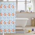 thumbnail image 3 of Manfei Kawaii Capybara Animal Shower Curtain 72Wx72L, Spring Blossoms Flower Shower Curtain 72Wx72L, Blue, 3 of 5