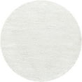 thumbnail image 2 of Unique Loom Davos Shag Collection Area Rug - Solid (5' 3" Round White/Ivory), 2 of 6