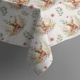 thumbnail image 5 of Beige Highland Cow Flower Pattern Square Tablecloth,Waterproof Square Table Cover,Wipeable Spillproof Washable Table Cover for Home Kitchen Party Decor 42"X42"(107x107cm), 5 of 6