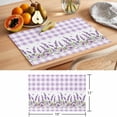thumbnail image 6 of Purple Lavenders Placemats Set of 4 Spring Floral Plaid Farmhouse Elegant Place Mats Indoor Wipeable Table Mats Washable Cloth Dining Table Placemats for Kitchen Holiday Party Home Decor 13x19 Inch, 6 of 9