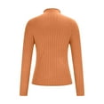thumbnail image 6 of Bovxnpu Women Long Sleeve Shirts Basic Tee Casual T-Shirt Women's Rib Knit Turtleneck Long Sleeve Thermal Layering Casual Tops, 6 of 8