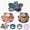 3pcs, variant on Divided Spin & Snack Serving Tray, Portable Travel Rotating Multi-Compartment Food Organizer with Lid, Party Platter for Chips, Veggies, Fruits, Dips, Nuts (Blue)