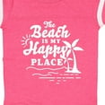 thumbnail image 4 of Inktastic The Beach is My Happy Place with Palm Trees Boys or Girls Baby Bodysuit, 4 of 5