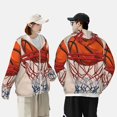thumbnail image 2 of KLL Basketball Shot Print Men's Women’s UPF 50+ Sun Protection Outdoor Hoodie Jacket Long Sleeve Fishing Hiking Performance Shirt-XX-Large, 2 of 5
