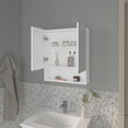 thumbnail image 4 of FM FURNITURE Lodge Medicine Cabinet with Mirrored Doors in White Engineered Wood, 4 of 7