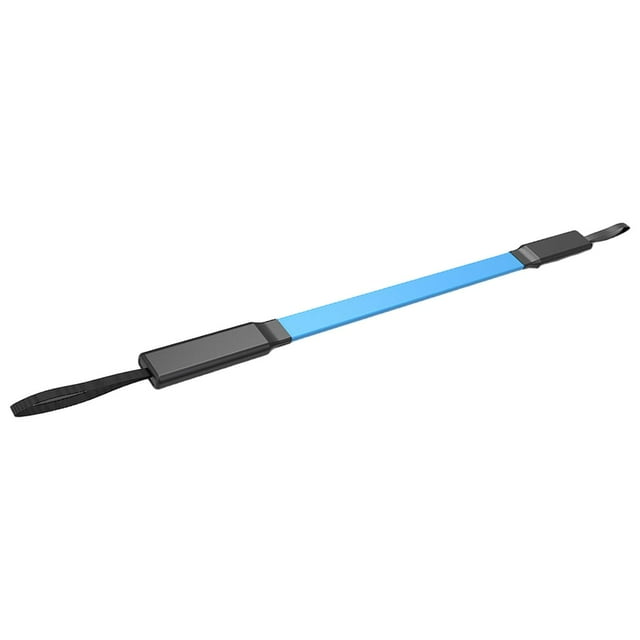 Barra de ejercicios de fibra de vidrio para el cuerpo, fortalecedor de antebrazos, ejercitador de pecho y parte superior del brazo. 50kg Negro y Azul