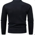 thumbnail image 4 of Miluxas Men's Cardigan Sweater Shawl Collar Button Down Knit Blazer Jacket Knitwear Black, 4 of 5