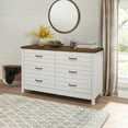 thumbnail image 3 of Lancaster Wood 6 Drawer Dresser, Ivory, by Hillsdale Living Essentials, 3 of 17