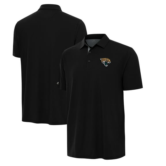 Men's Antigua Black/Gray Jacksonville Jaguars Era Polo