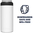 thumbnail image 5 of Yeti Rambler Colster Slim 12 Oz. White Stainless Steel Insulated Drink Holder with Load-And-Lock Gasket, 5 of 7