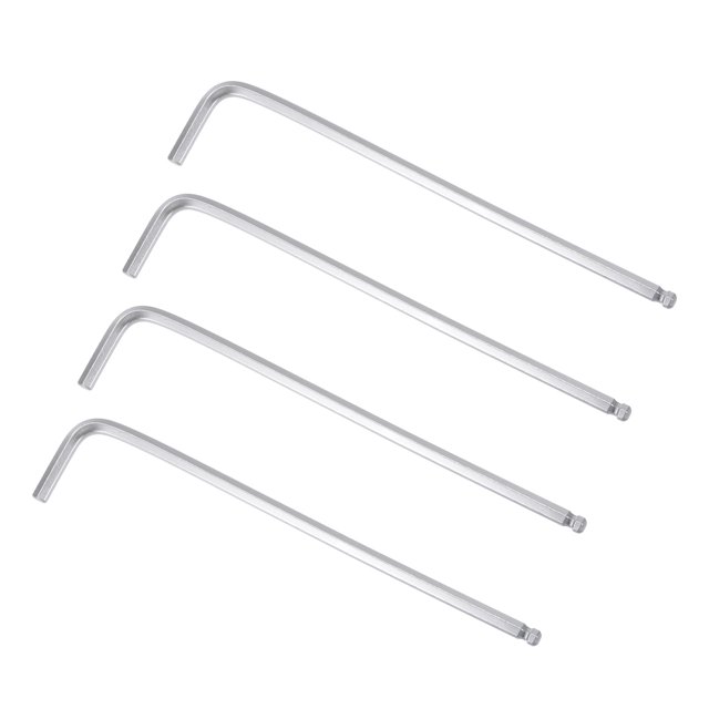 Unique Bargains Clé Hexagonale à Extrémité Boule 3/16 Pieds, Outil de Réparation en Forme de L, Lot de 4
