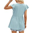 thumbnail image 4 of Kadahis Women's V Neck Sleeveless Ruffle Top Casual Pullover Blouse Shirt, 4 of 5