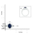 thumbnail image 4 of ANGARA Natural Oval 3.3 ct Blue Sapphire Split Shank Halo Ring in 14K White Gold for Women (Size-10x8mm) | September Birthstone, Anniversary, Jewelry Gift for Women | Natural Blue Sapphire Ring, 4 of 9