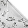 thumbnail image 4 of Ambesonne Sketch Valance Pack of 2, Monochrome Saiga Antelopes, 54"X18", Dark Grey White, 4 of 5