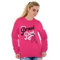 thumbnail image 4 of Proud Pink Breast Cancer Supporter Women Crewneck Sweatshirt Brisco Brands M, 4 of 6