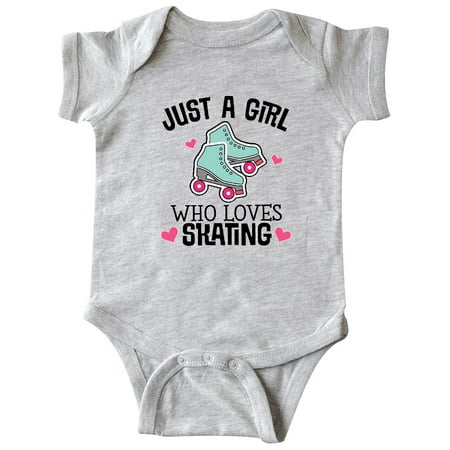 

Inktastic Just A Girl Who Loves Skating Gift Baby Girl Bodysuit