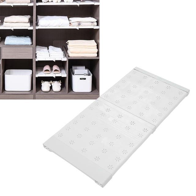 Tablettes de Garde-Robe Extensibles, Longueur Ajustable, Étagère de Rangement Gain de Place pour Garde-Robe Armoire Salle de Bain