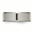 thumbnail image 3 of Titanium 8mm Beveled Edge Ring Man Wedding Classic Flat W/edge  For Dad Mens  For Him, 3 of 10