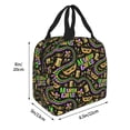 thumbnail image 2 of Pofeuu Mardi Gras3 Print Lunch Bag Lunch Box Large Capacity Insulated Lunch Bag for Adult, Leakproof Reusable Lunch Tote Bags for Work, 2 of 5