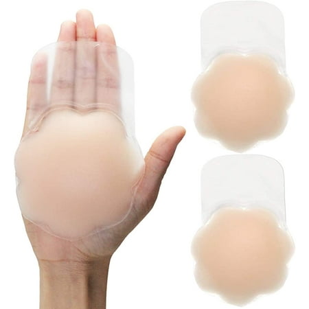 

A-D Cup Nipple Covers Breast Lift Pasties Plus Size Silicone Reusable Large Sticky Nipple Pasties For Women