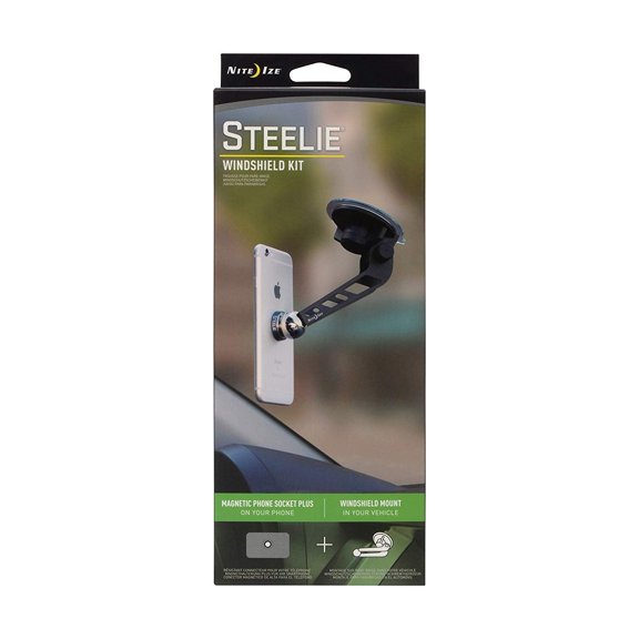Nite Ize 3825312 Steelie Universal Windshield Cell Phone Mount, Black