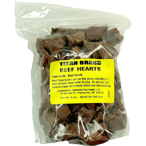 Titan Brand Beef Hearts Dog Training Treats Freeze Dried Dog Treats