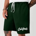 thumbnail image 2 of Mens Casual Shorts Lace-Up Elástico Cintura Bolsillo Ejercicio Fitness Hogar Pantalones de Media Longitud para Diario, 2 of 5